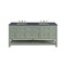 James Martin Vanities Breckenridge 72in Double Vanity, Smokey Celadon w/ 3 CM Charcoal Soapstone Top 330-V72-SC-3CSP - alternate 1
